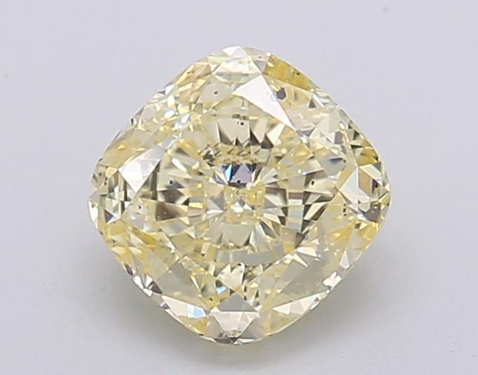 1.28 Ct. Fancy Intense Yellow Cushion Lab Grown Diamond