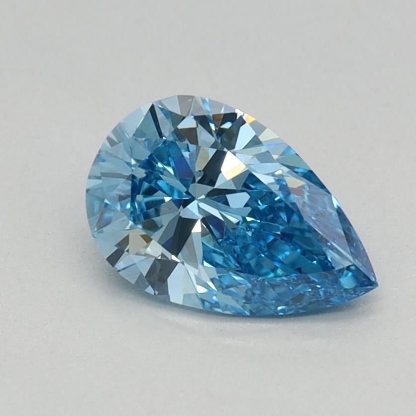 0.62 Ct. Fancy Vivid Blue Pear Lab Grown Diamond