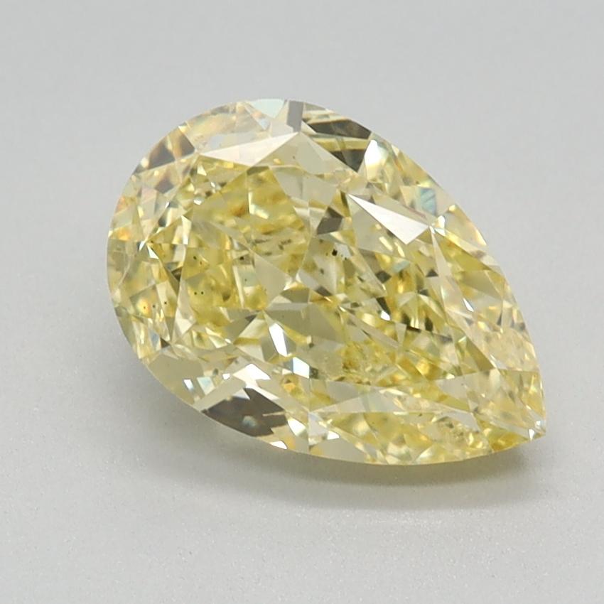 1.40 Ct. Fancy Vivid Yellow Pear Lab Grown Diamond