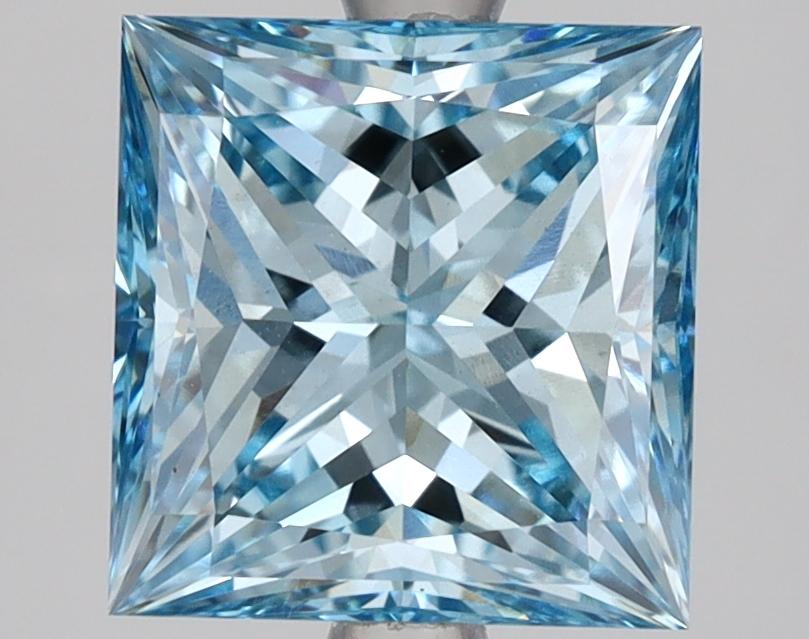 3.00 Ct. Fancy Vivid Blue Princess Lab Grown Diamond