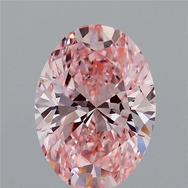 2.81 Ct. Fancy Vivid Pink Oval Lab Grown Diamond
