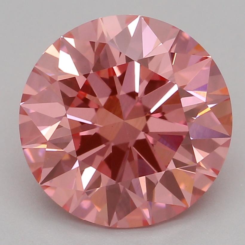 2.04 Ct. Fancy Vivid Pink Round Lab Grown Diamond