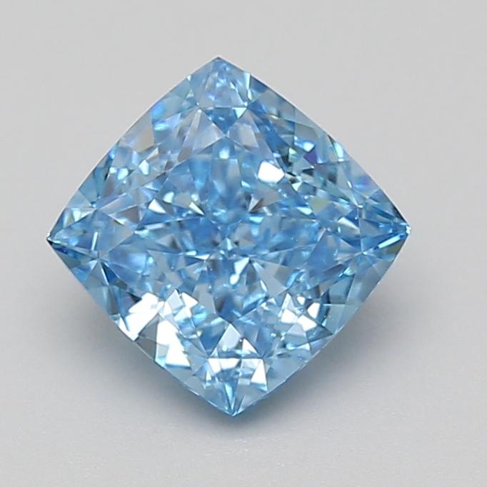 2.01 Ct. Fancy Vivid Blue Cushion Lab Grown Diamond