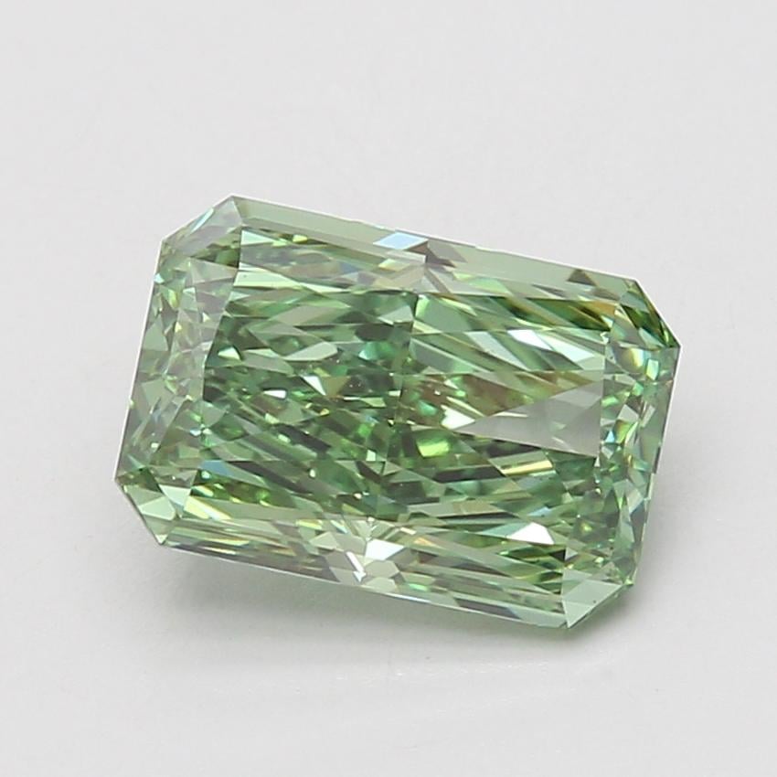 3.07 Ct. Fancy Vivid Green Radiant Lab Grown Diamond