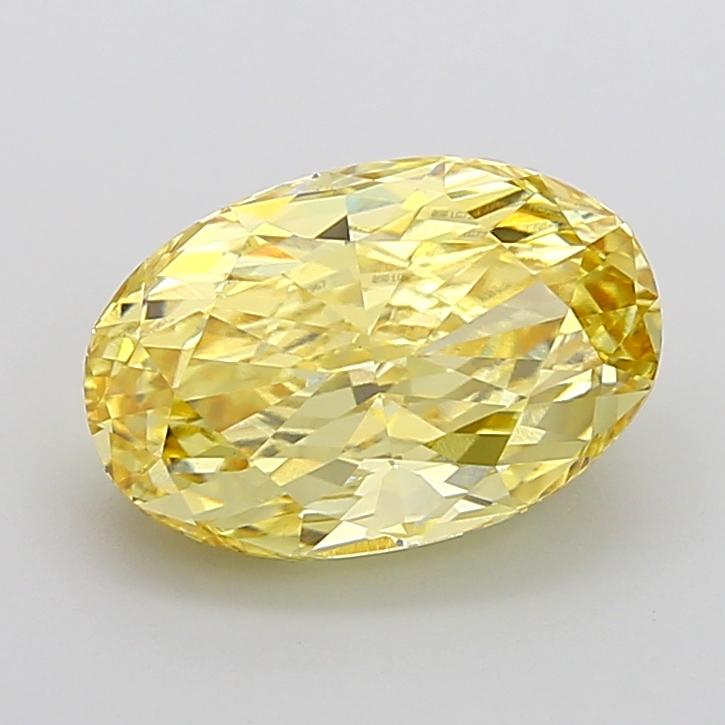 5.02 Ct. Fancy Intense None Yellow Oval Lab Grown Diamond