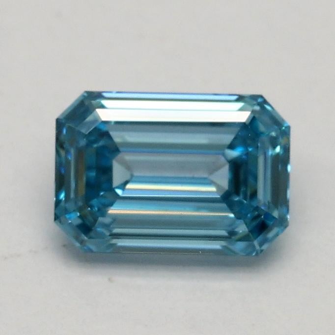0.56 Ct. Fancy Vivid Blue Emerald Lab Grown Diamond