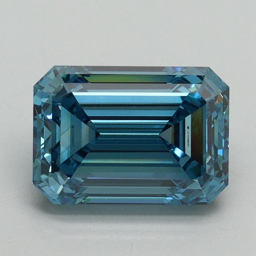 2.59 Ct. Fancy Vivid Blue Emerald Lab Grown Diamond