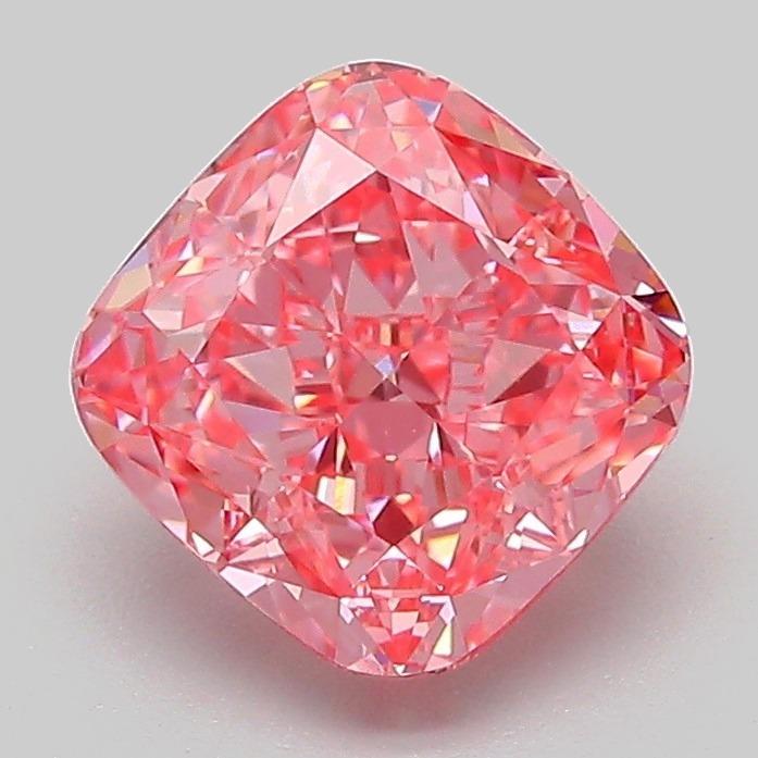 2.03 Ct. Fancy Vivid Pink Cushion Lab Grown Diamond