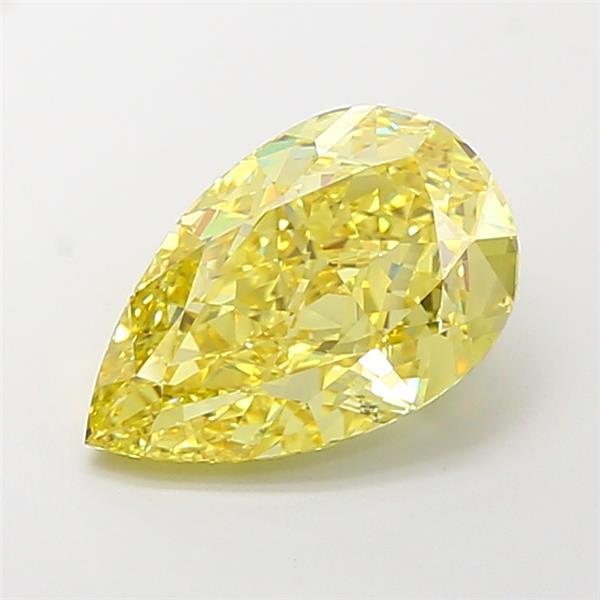 4.54 Ct. Fancy Intense Yellow Pear Lab Grown Diamond