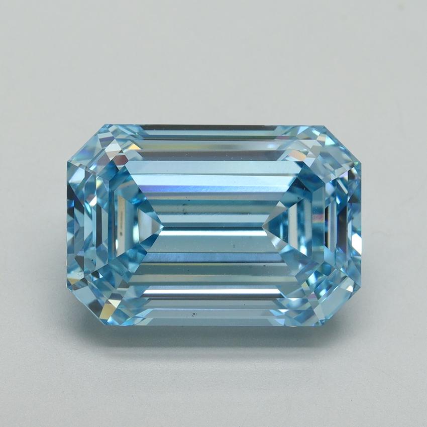 8.54 Ct. Fancy Vivid Blue Emerald Lab Grown Diamond