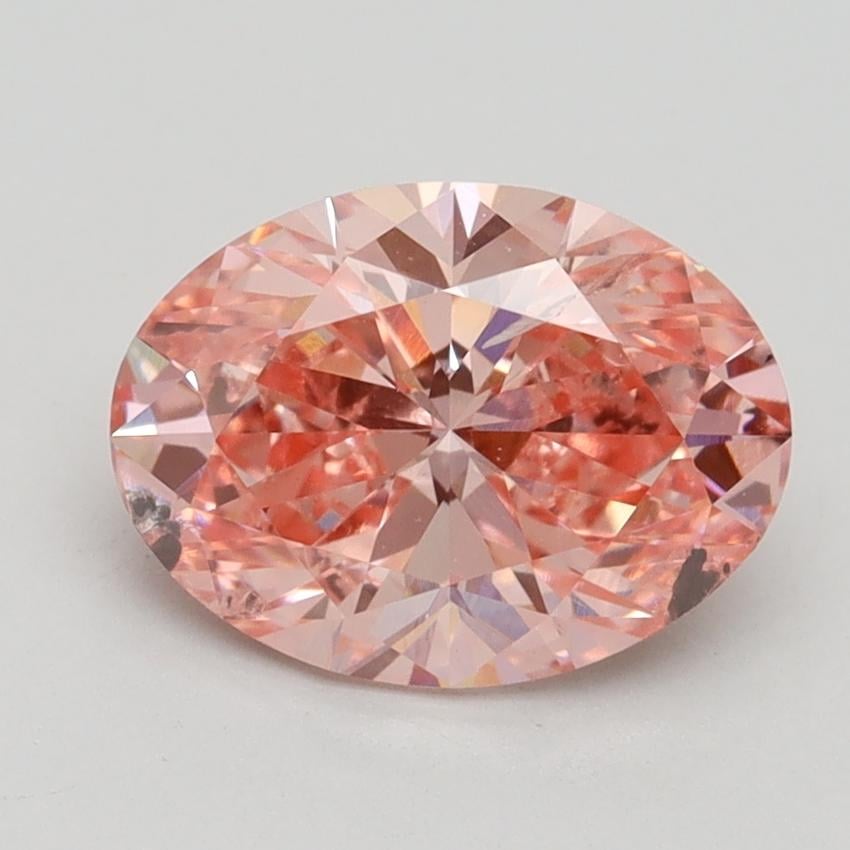 2.03 Ct. Fancy Vivid Pink Oval Lab Grown Diamond