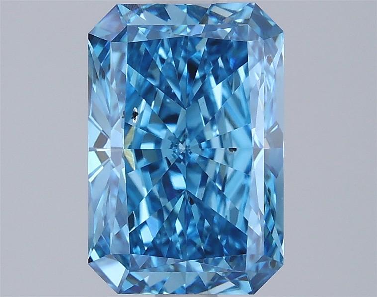 2.09 Ct. Fancy Vivid  Blue Radiant Lab Grown Diamond