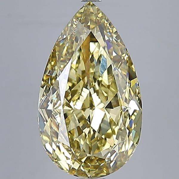 10.00 Ct. Fancy Intense Yellow Pear Lab Grown Diamond