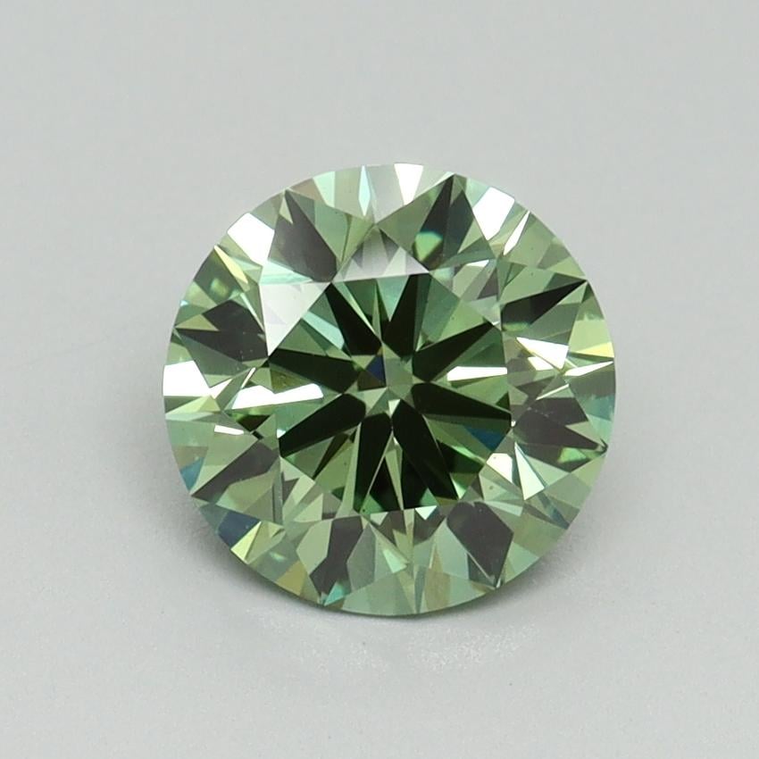 1.36 Ct. Fancy Vivid Green Round Lab Grown Diamond