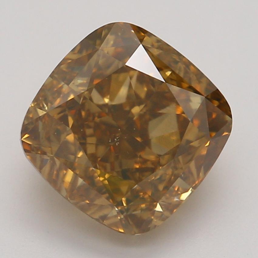 1.54 Ct. Fancy Orange-Brown Cushion Diamond