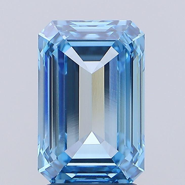 3.02 Ct. Fancy Vivid Blue Emerald Lab Grown Diamond