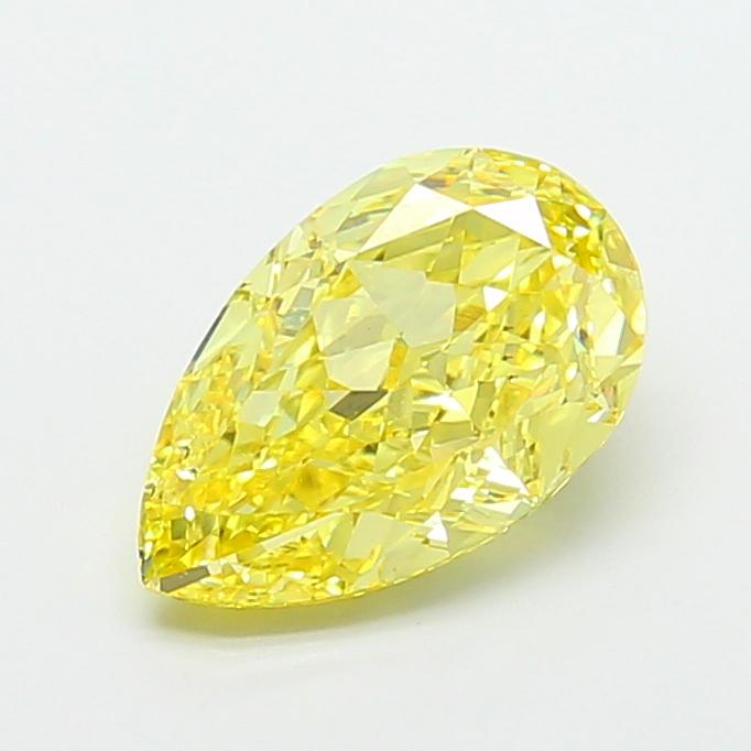 4.08 Ct. Fancy Intense Yellow Pear Lab Grown Diamond