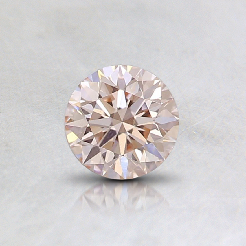 0.30 Ct. Light Orangy Pink Round Lab Grown Diamond