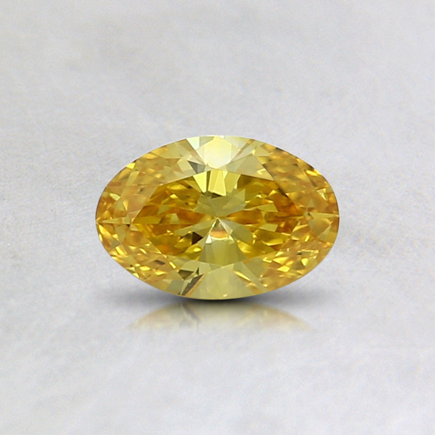 0.32 Ct. Fancy Intense Yellow Oval Lab Grown Diamond
