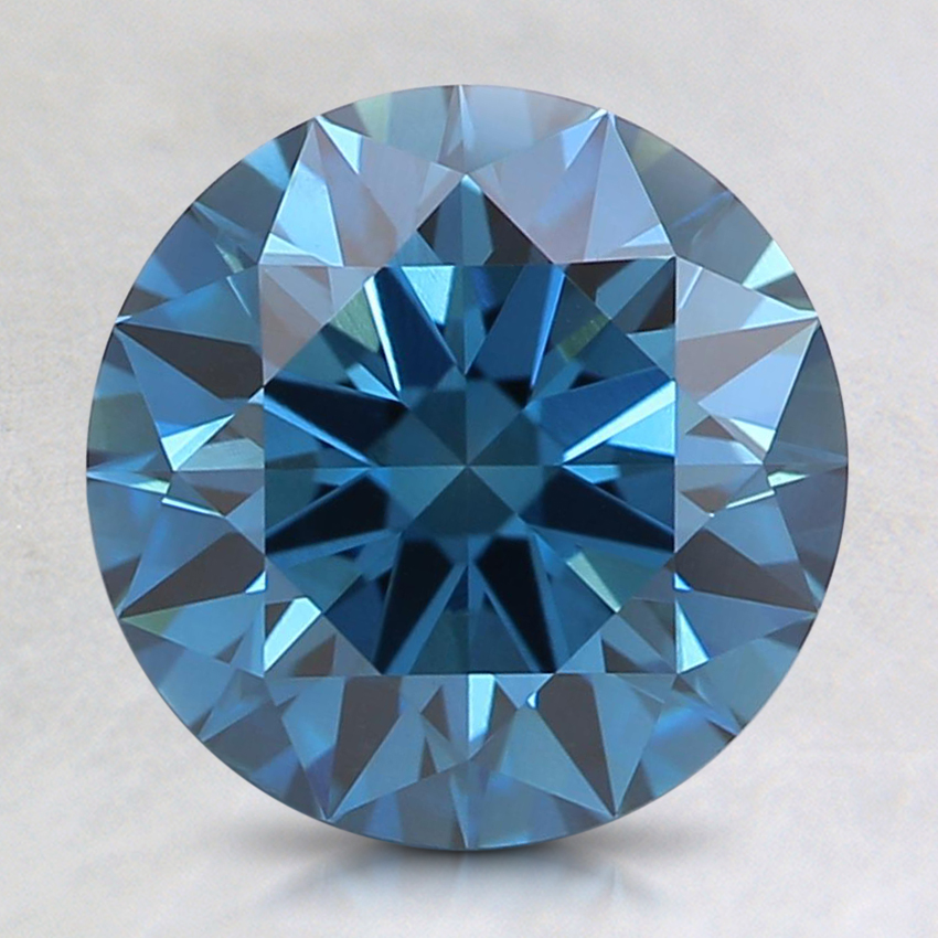 2.05 Ct. Fancy Dark Greenish Blue Round Lab Grown Diamond