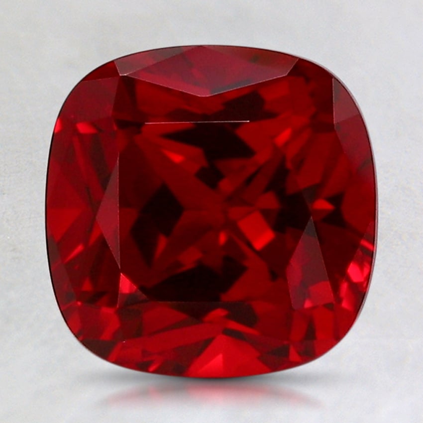 8.1mm Cushion Lab Grown Ruby