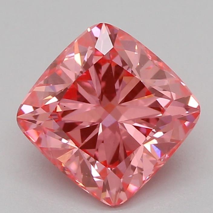 0.98 Ct. Fancy Vivid Pink Cushion Lab Grown Diamond