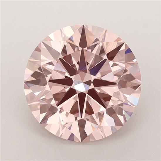 3.18 Ct. Fancy Intense Pink Round Lab Grown Diamond