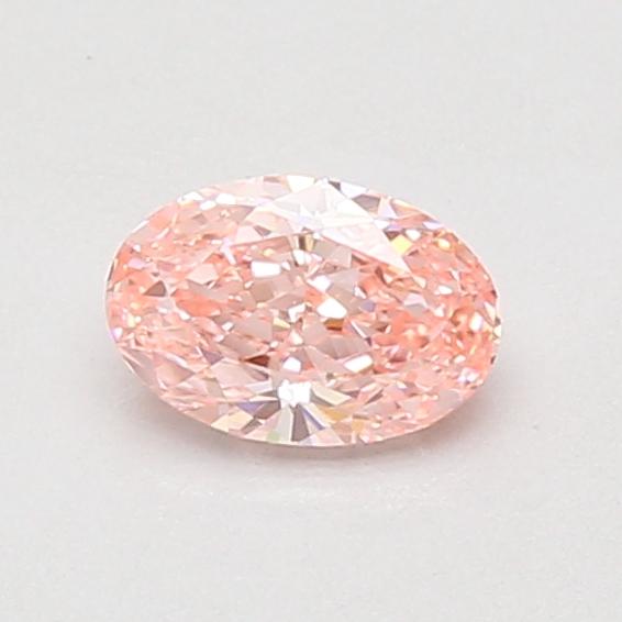 0.57 Ct. Fancy Vivid Pink Oval Lab Grown Diamond