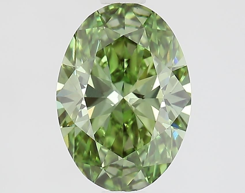 1.41 Ct. Fancy Vivid Green Oval Lab Grown Diamond