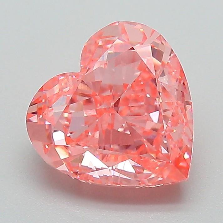 2.04 Ct. Fancy Vivid Pink Heart Lab Grown Diamond