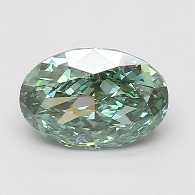 1.33 Ct. Fancy Vivid Green Oval Lab Grown Diamond