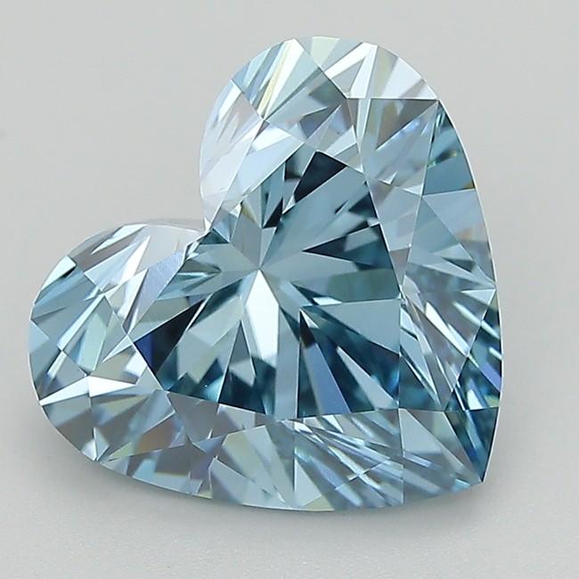 4.31 Ct. Fancy Vivid  Blue Heart Lab Grown Diamond