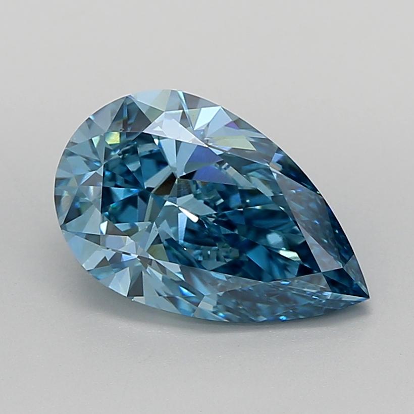 2.81 Ct. Fancy Vivid  Blue Pear Lab Grown Diamond