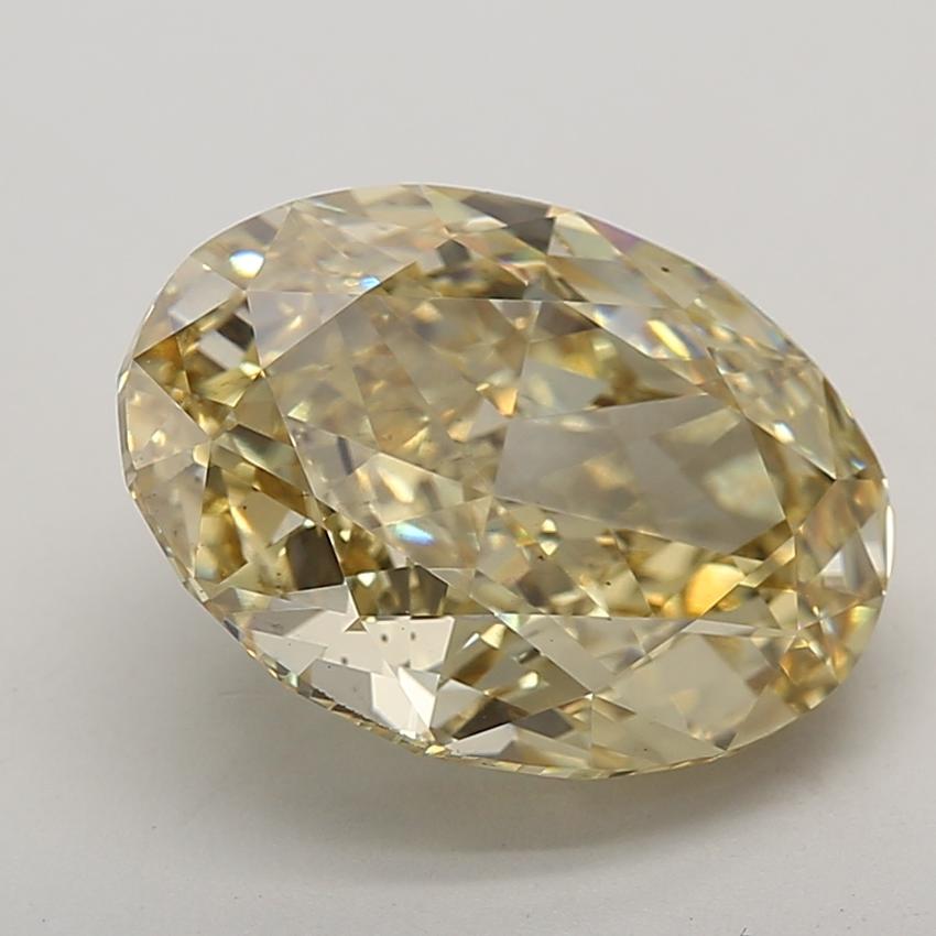 8.09 Ct. Fancy Intense  Yellow Oval Lab Grown Diamond