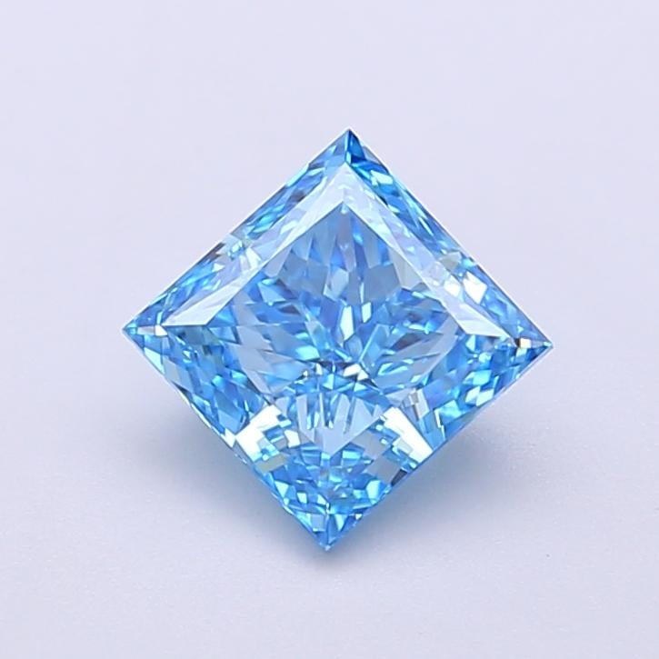 1.13 Ct. Fancy Vivid  Blue Princess Lab Grown Diamond