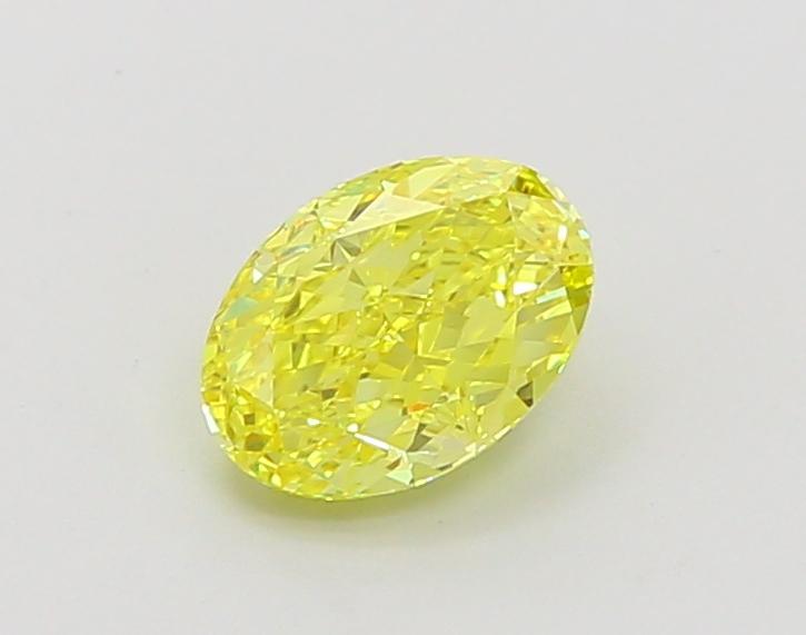 1.02 Ct. Fancy Vivid  Yellow Oval Lab Grown Diamond