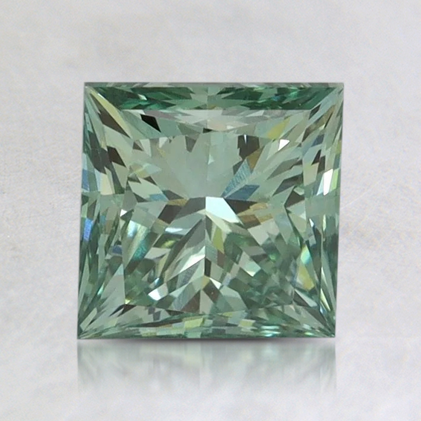 1.71 Ct. Fancy Vivid Pacific Green Princess Lab Grown Diamond