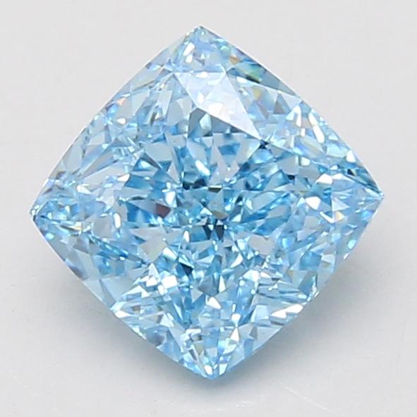 2.01 Ct. Fancy Vivid Blue Cushion Lab Grown Diamond