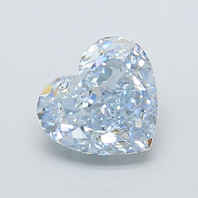 1.68 Ct. Fancy Intense Blue Heart Lab Grown Diamond