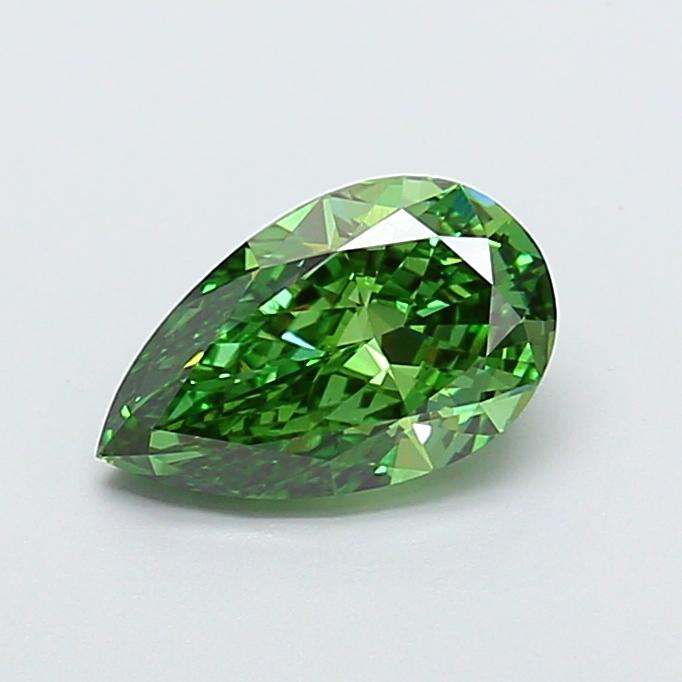 1.80 Ct. Fancy Vivid Green Pear Lab Grown Diamond