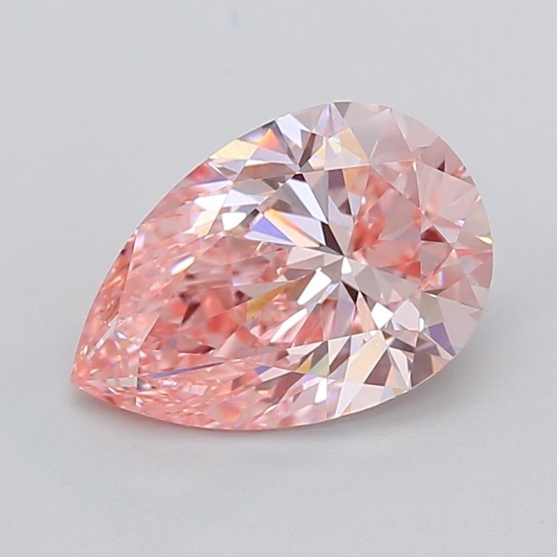 3.00 Ct. Fancy Vivid  Pink Pear Lab Grown Diamond