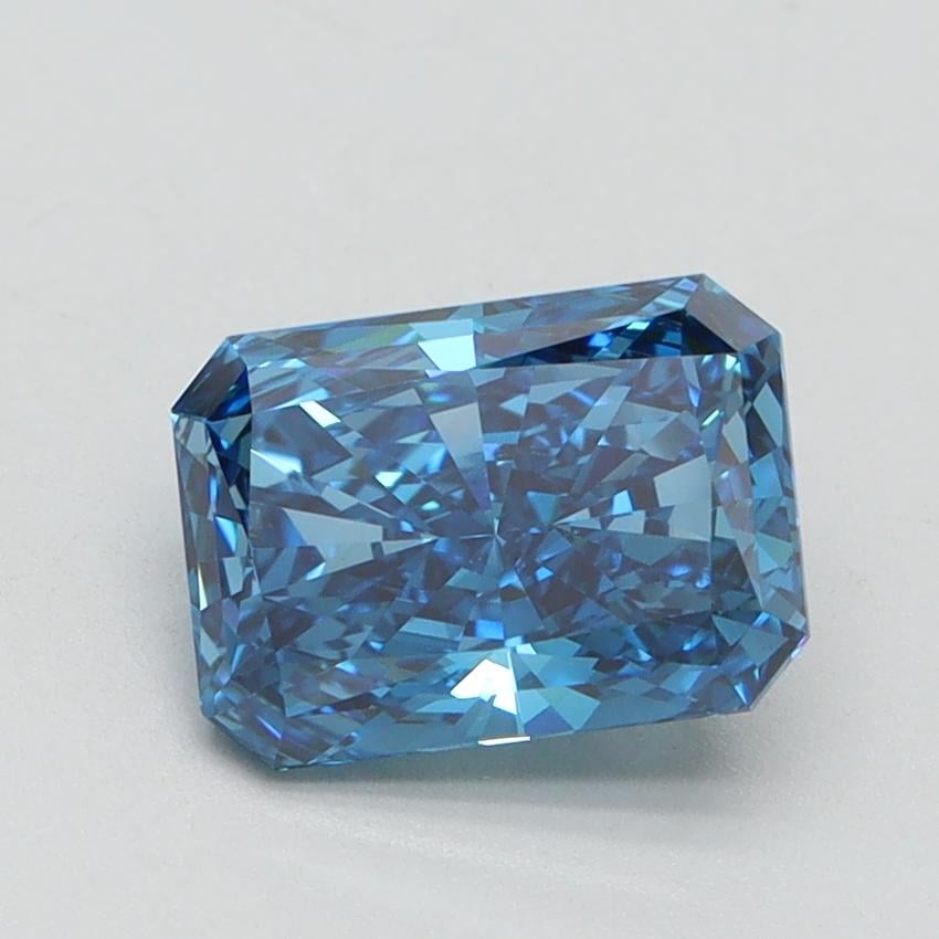 1.55 Ct. Fancy Vivid Blue Radiant Lab Grown Diamond