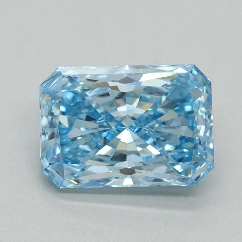1.58 Ct. Fancy Vivid Blue Radiant Lab Grown Diamond