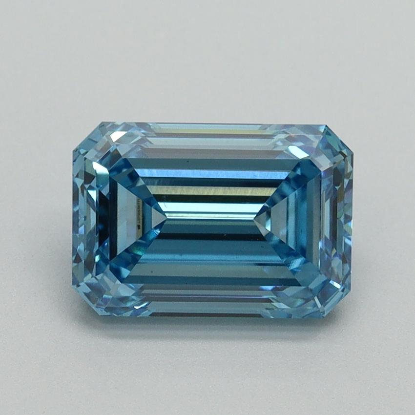 2.07 Ct. Fancy Vivid Blue Emerald Lab Grown Diamond