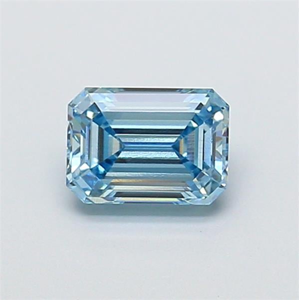 1.01 Ct. Fancy Vivid  Blue Emerald Lab Grown Diamond