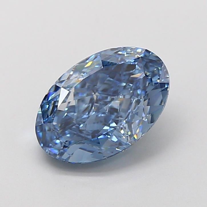 2.43 Ct. Fancy Vivid  Blue Oval Lab Grown Diamond
