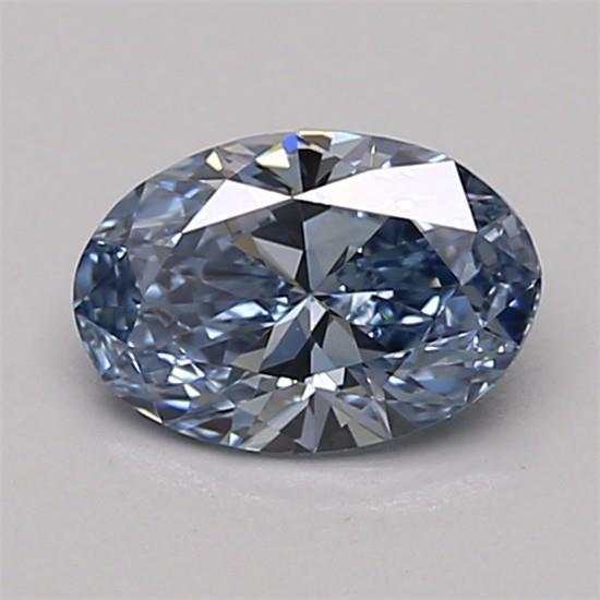 0.60 Ct. Fancy Vivid Blue Oval Lab Grown Diamond