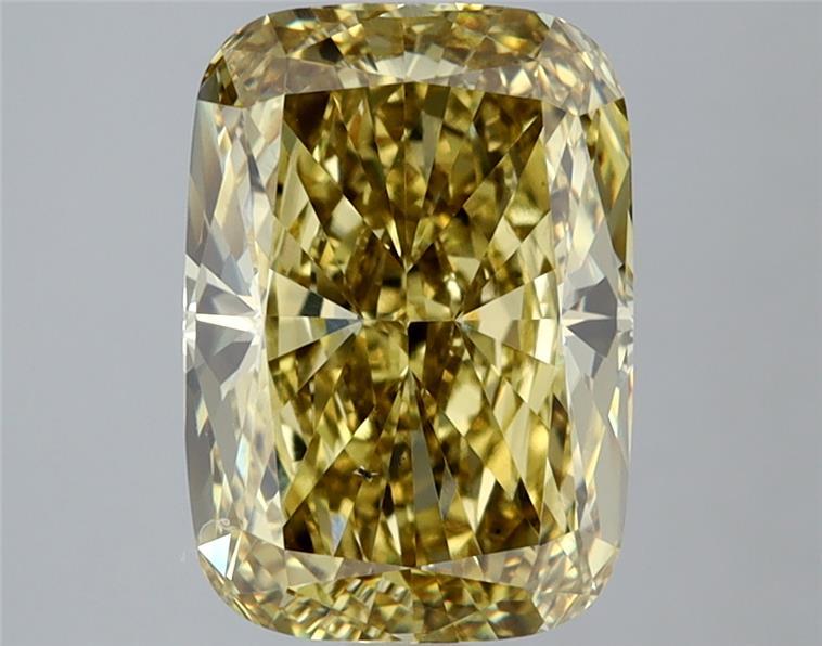3.03 Ct. Fancy Intense Yellow Cushion Lab Grown Diamond
