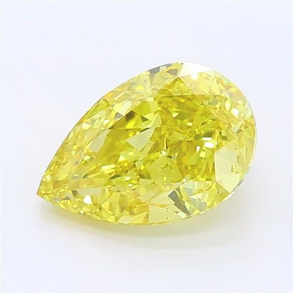 1.71 Ct. Fancy Vivid Yellow Pear Lab Grown Diamond