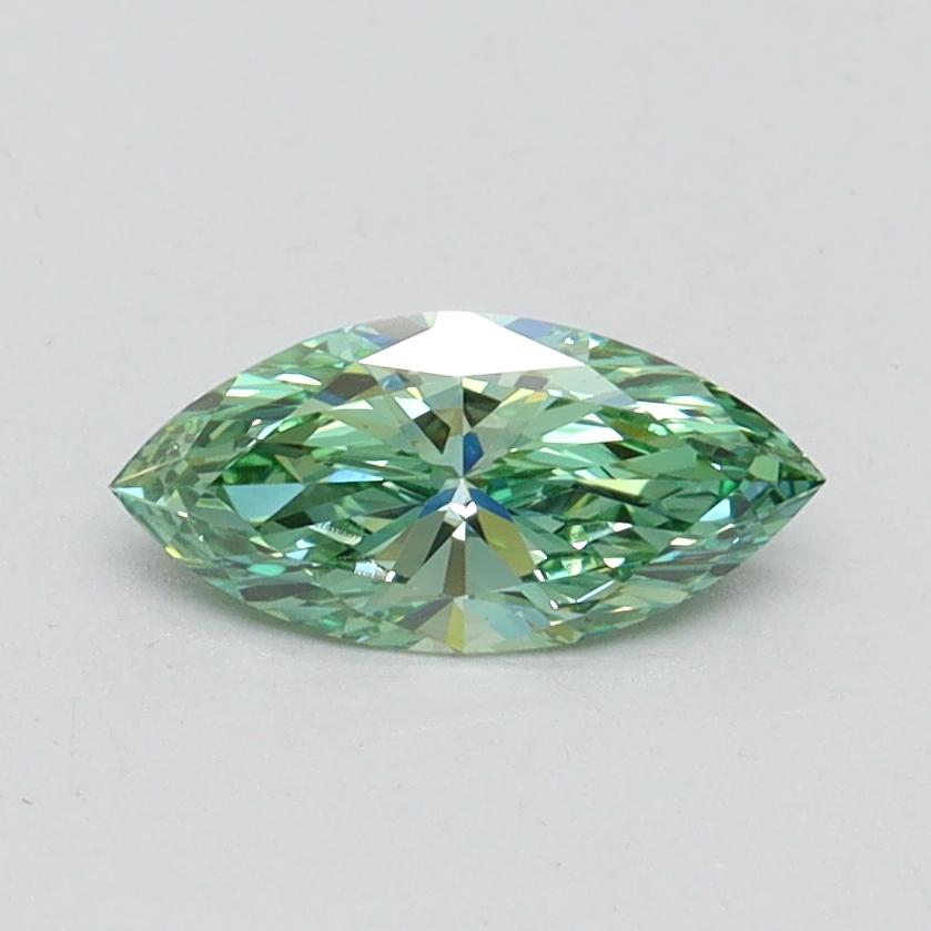 0.52 Ct. Fancy Vivid Green Marquise Lab Grown Diamond